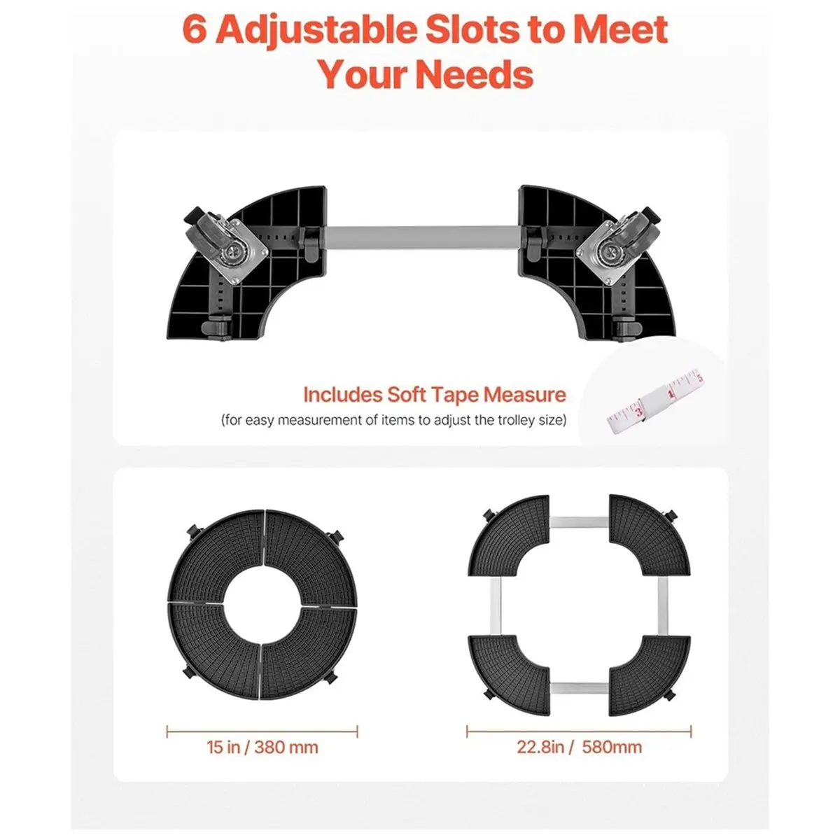 

Тележка-стеллаж для растений на колесах, усиленная, с блокирующимися колесами, регулируемая по высоте от 8 до 19 дюймов, подходит для