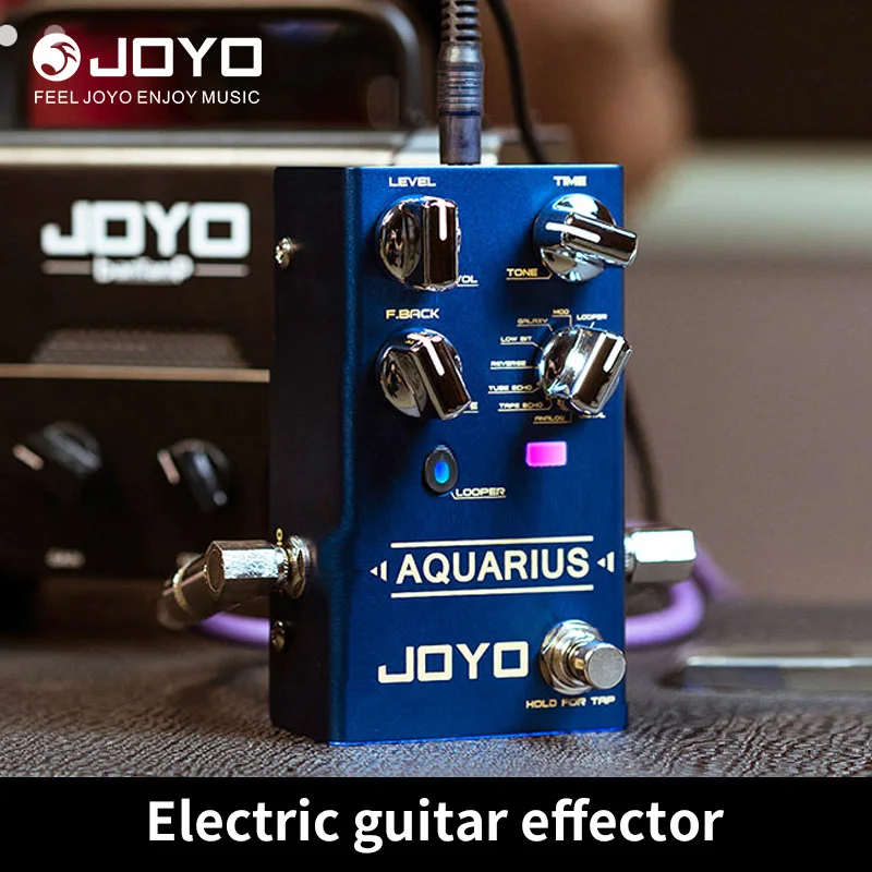 JOYO-R-07 Педаль Водолей, 8 цифровых эффектов задержки, Tap Tempo, мультиэффекты, электрогитара JOYO-R-07 Педаль Водолей, 8 цифровых эффектов задержки, Tap Tempo, мультиэффекты, электрогитара