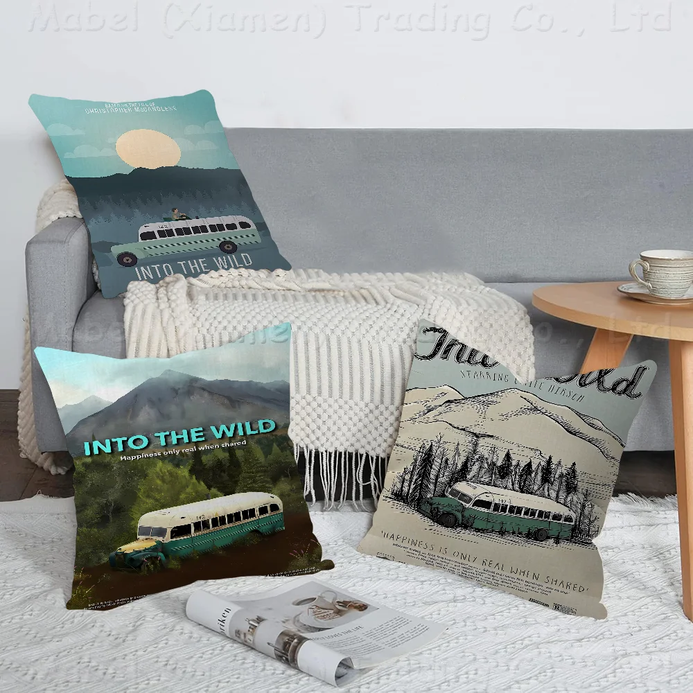 

Into The Wild Movie Cushion Cover Car Throw Pillow Case For Sofa Car Christmas Gift 40x40cm 45x45cm