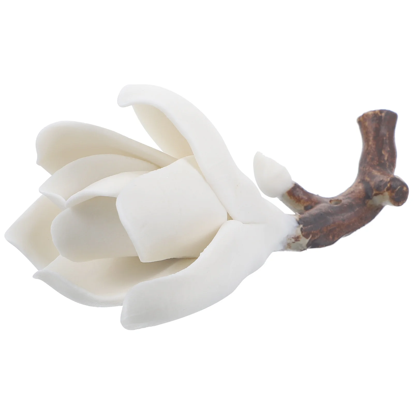 

Chinese Style Magnolia Brush Pen Holder Resin Material Fine Workmanship Calligraphy Storage Stand Hairbrush Holder