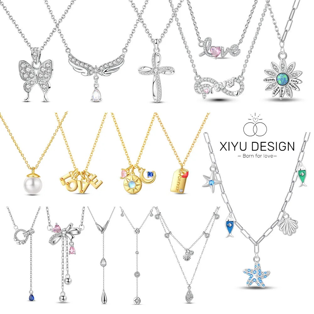 

Ожерелье-бабочка, серебряное ожерелье 925 пробы для женщин, цепочки с кисточками, роскошные ювелирные изделия с морской звездой, колье, ожерелье с кристаллами, ювелирное изделие, подарок