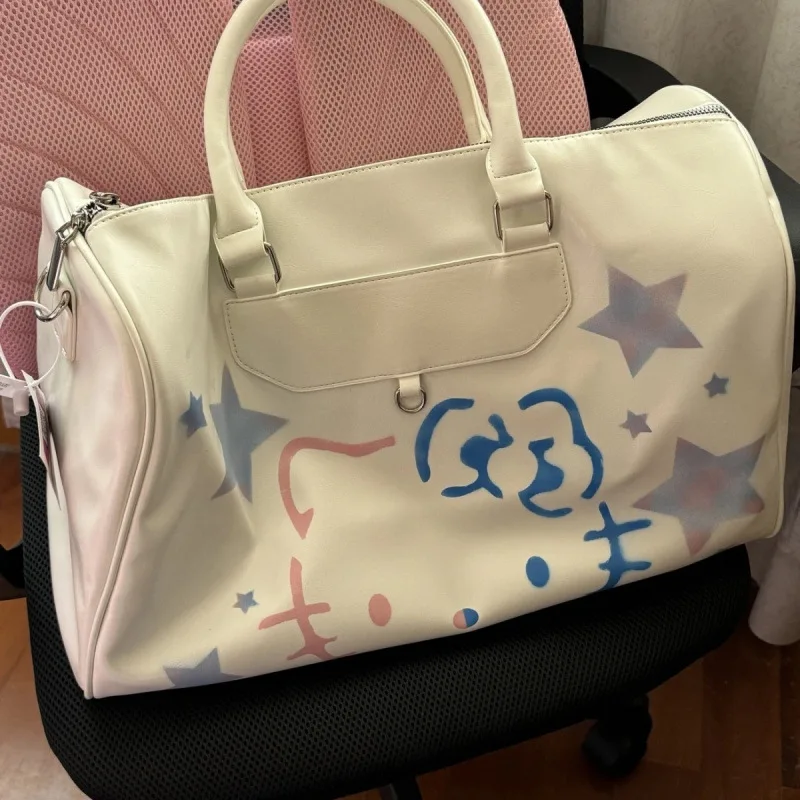 

Hot Fashion Hello Kitty Color Super Big Travel Bag Can Be Hung On The Suitcase Cute For Short Trips Fitnes And Business Trips