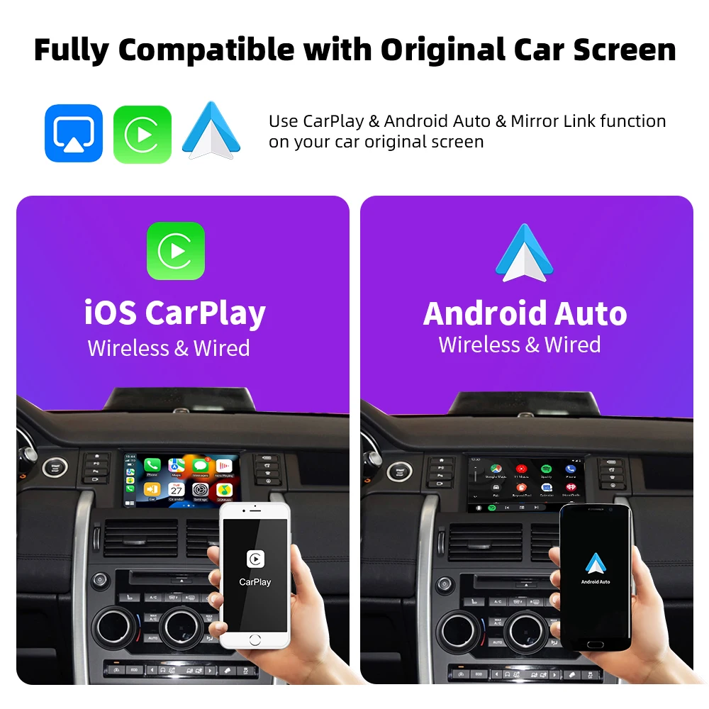 EKIY-reproductor multimedia con Android para coche dispositivo inalámbrico con interfaz Mirror Link Carplay Airplay compatible con Land Rover/Range