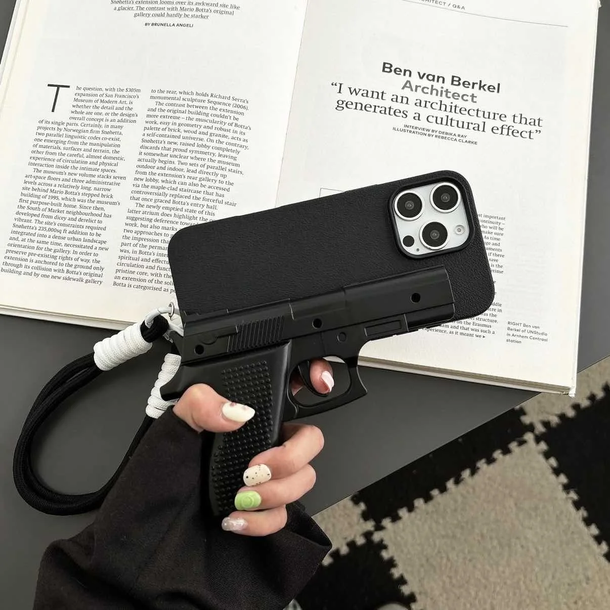 

Cute 3D Cartoon Pistol Phone Case For iPhone 17 16 14 13 12 Pro Max For IPhone 17 Air Funny Soft Silicone Cover