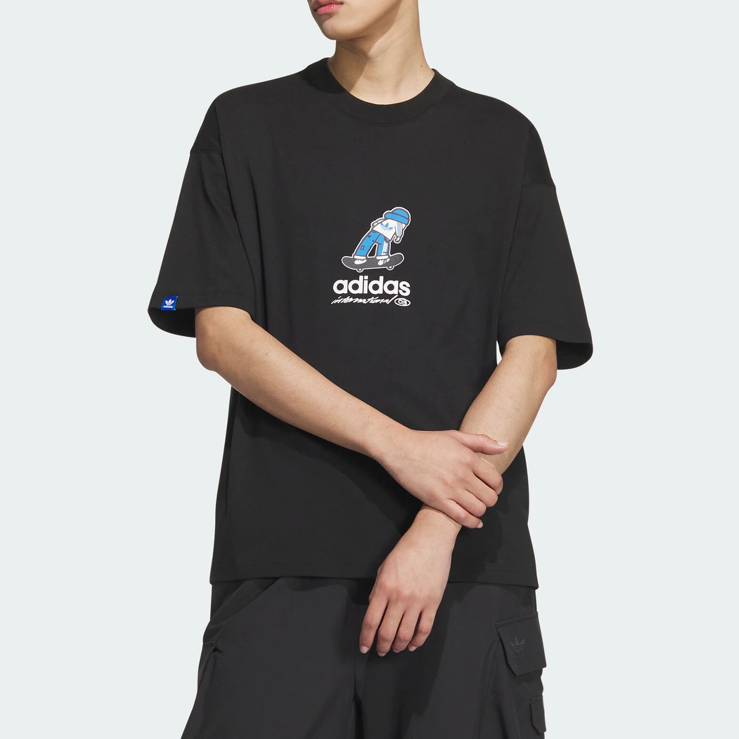 Adidas Authentic Three Leaves Men's Sports Loose Print Casual Short Sleeve JC6827