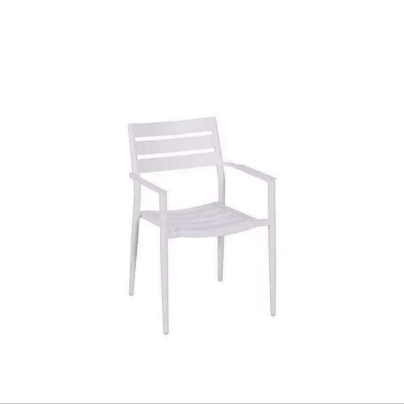 Comfortable Aluminum Garden Chair Durable Lounge Chair for Terrace Park and Coffee Shop Outdoor Seating