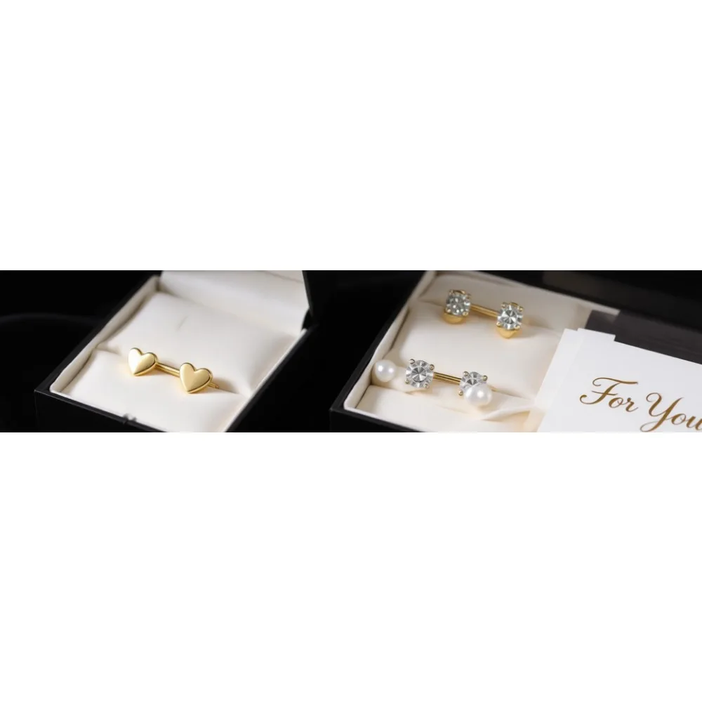Pendientes de botón de parte trasera plana, chapados en oro de 14K, plata 925, para cartílago y hélix, con diseños de Corazón, Luna, Serpiente, Smiley, Mariposa, Yin Yang, Estrella