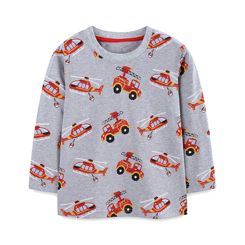 Little Maven Kinderkleidung 2026 Herbst Cartoon Bagger Langarm T-Shirt Baumwoll-Oberteil für Babyjungen – Detail 2