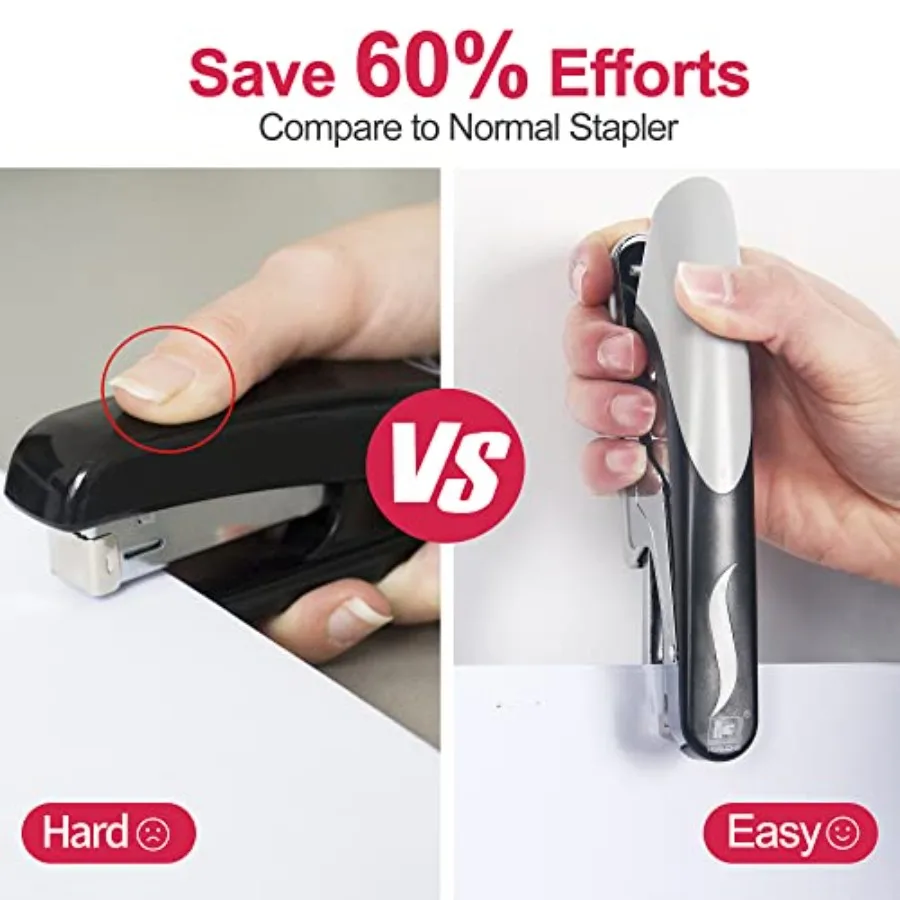 دباسة شديدة التحمل مع 1000 دبابيس ومزيل دبابيس بسعة 20 ورقة دباسة مكتبية للتدبيس في المدارس المنزلية Warehou