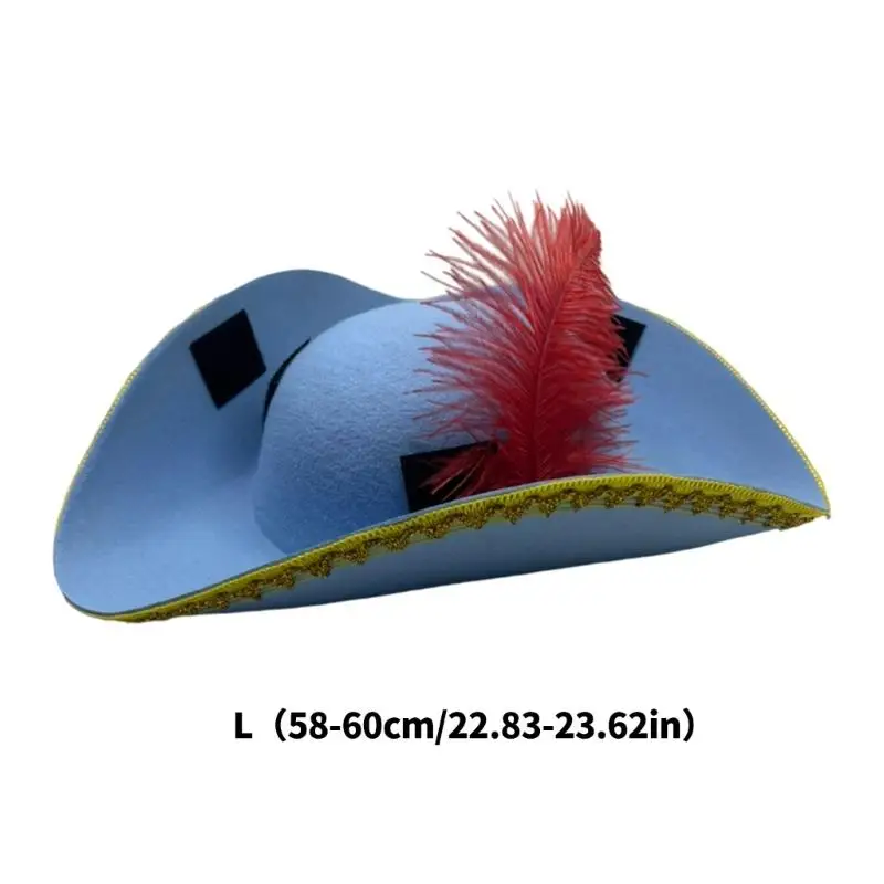 652F Embroidery Fedoras Caps for Pirate Costume Cosplay Pirate Props Kids Play Pirate Caps for Kids Halloween Outfit