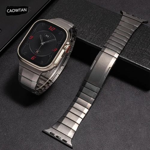 Correa de acero inoxidable para Apple Watch Ultra 2, 49mm, 46mm, 45mm, 44mm, 42mm, 41mm, 40mm y 38mm, correas de ajuste rápido para Iwatch 10 9 7 8 Se 6 5