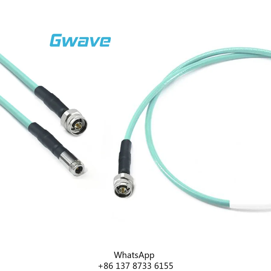 Gwave N Male N Female 50 Ohm Coax Cable 205A Low Loss Phase Stable Flexible FEP Jacket Solid Copper Conductor DC-18GHz Labs Test