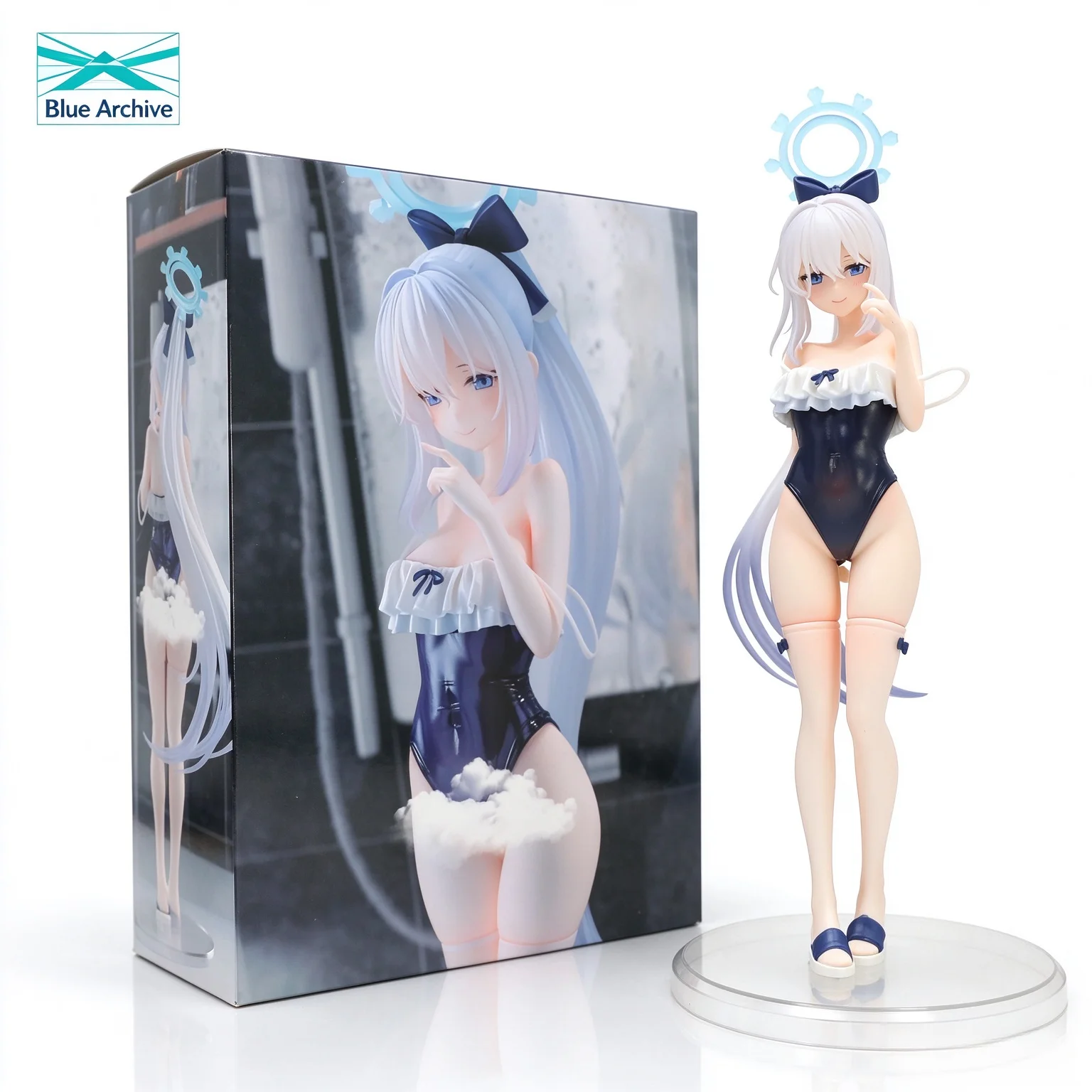 25cm Blue Archive Shirasu Azusa Anime Figure Swimsuit Ver PVC Collectible Model Desktop Ornament Toy Gift