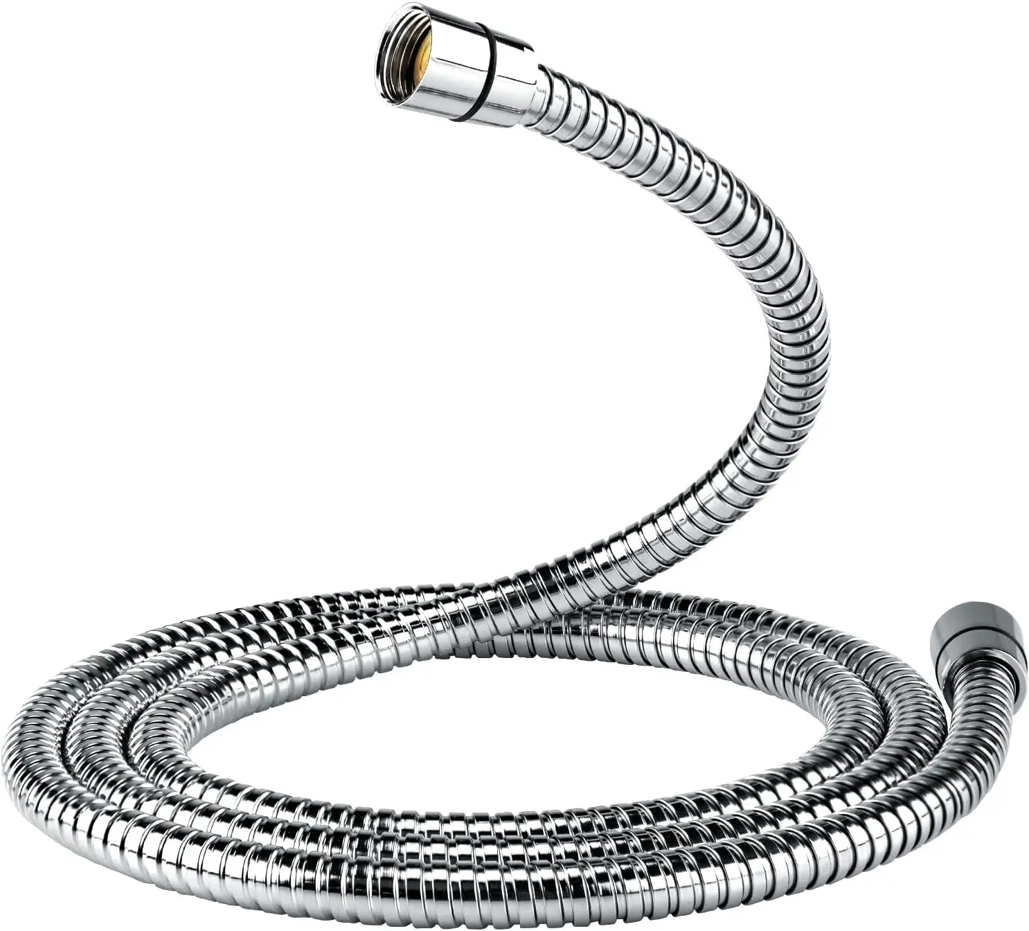 79-Inch Extra Long Stainless Steel Shower Hose with Brass Insert and Nut, Flexible Chrome Handheld Shower Head Hose