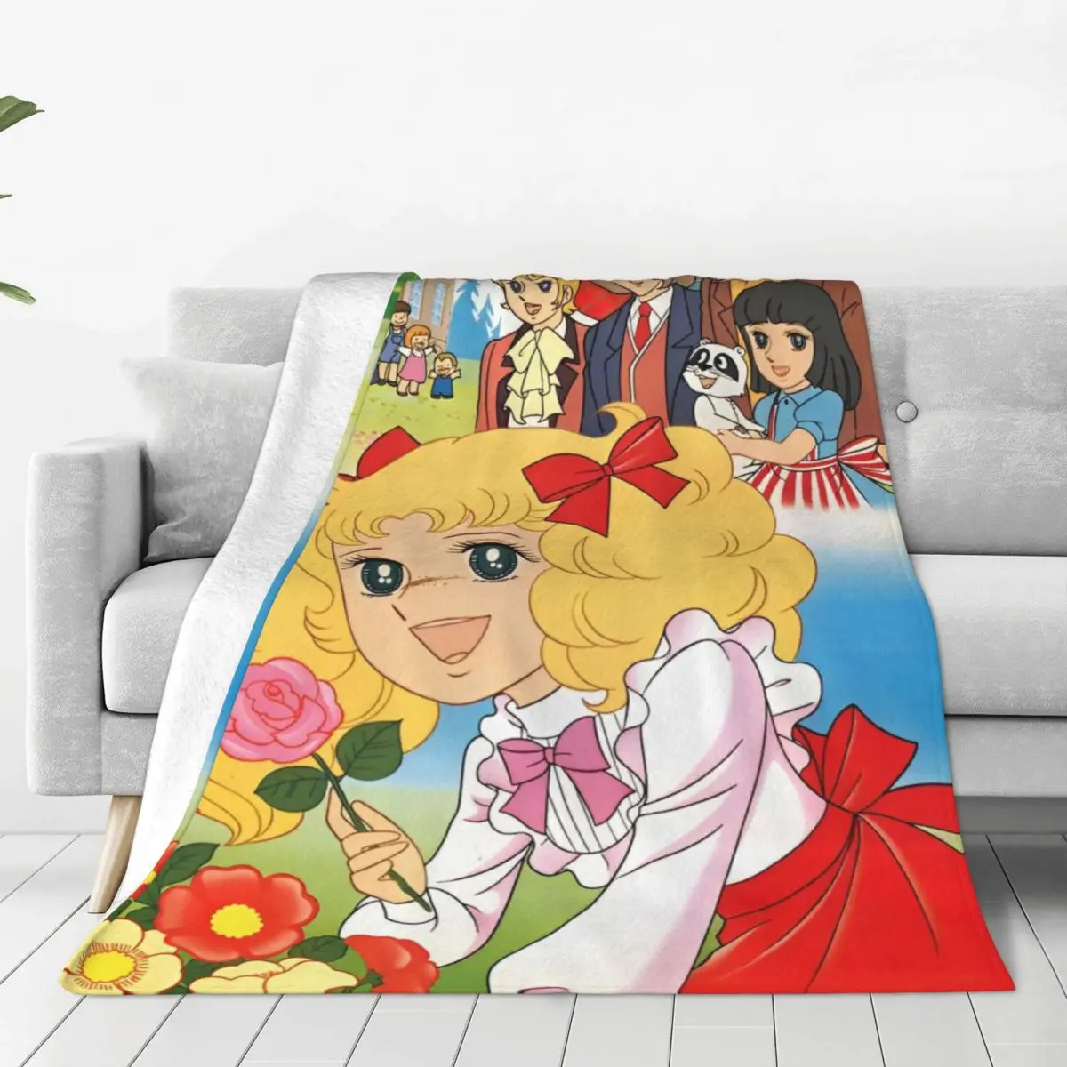 Candy Candy Manga Anime Cute Blanket Flannel Kawaii Japanese Warm Throw Blanket for Bedding Couch Bedroom Quilt