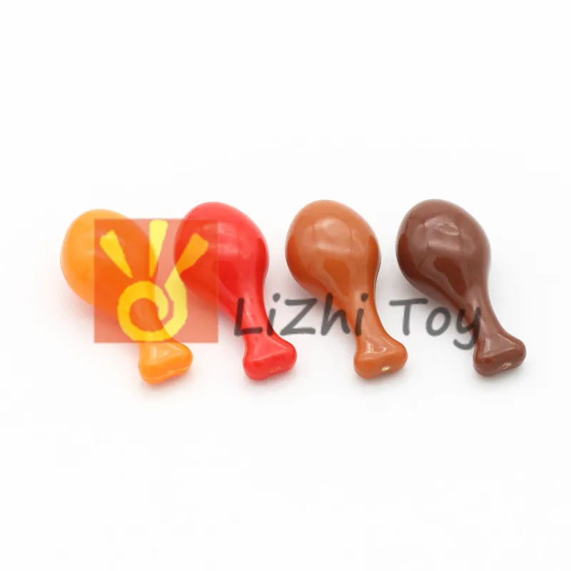 

30pcs MOC Brick Part 33057 Turkey Chicken Drumstick 20mm with Round Opening on Back Short Classic Building Blocks Toys Accessory