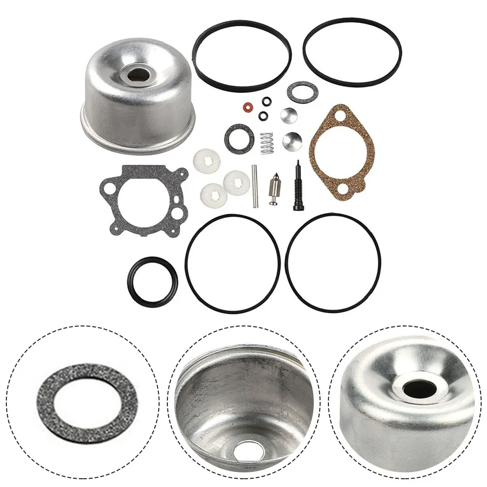 Carburetor Repair Kit Float Bowl For 498260 492495 796611 Engine Chiansaw Lawn Mower Replacement Float Bowl Kit Trimmer Parts