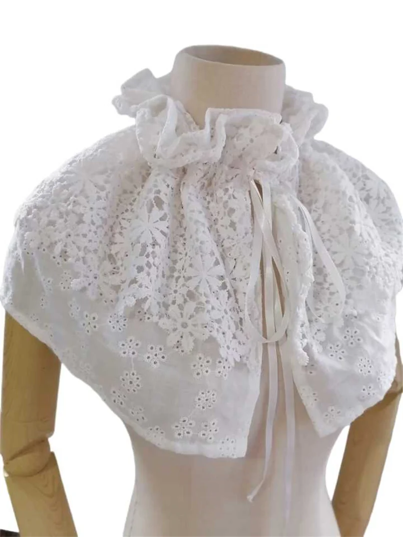 

Women Vintage Shawl Lolita Capes Lace Evening Cape Party Wrap Poncho Female Hollow showl