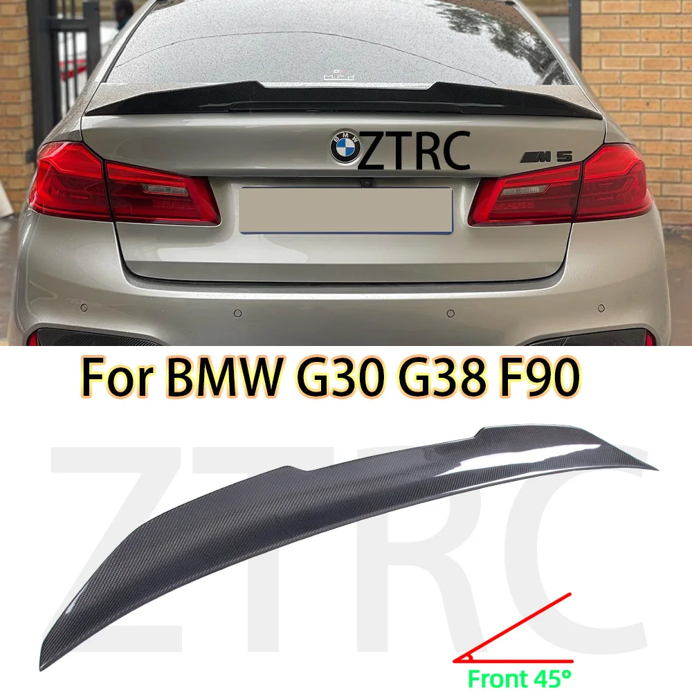 

Car Spoiler For BMW 5 Series G30 G38/F90 M5 PSM Style Real carbon fiber material Rear Spoiler Trunk wing 2016-2024