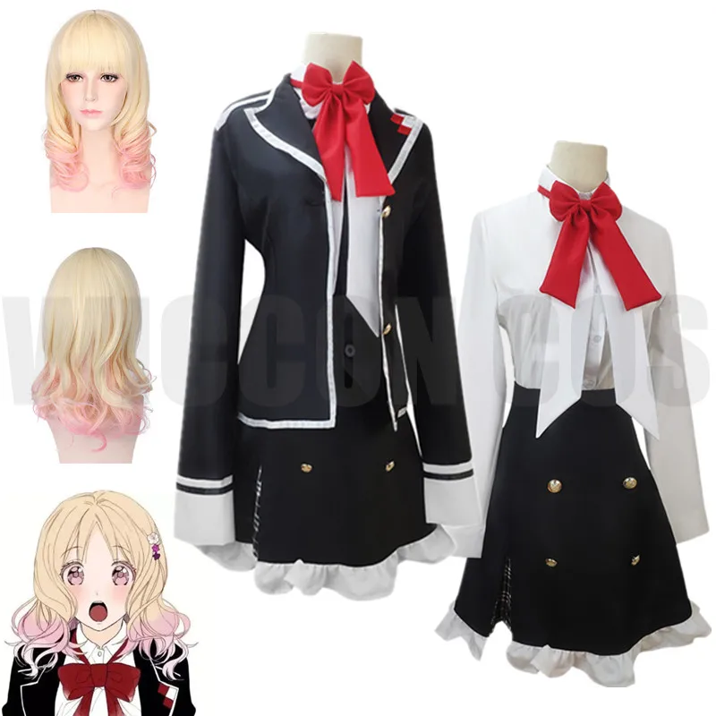 Komori Yui Cosplay Anime Diabolik Liefhebbers Kostuums Halloween Carnaval Vrouwen Uniformen Komori Yui Volledige Set School Uniformen