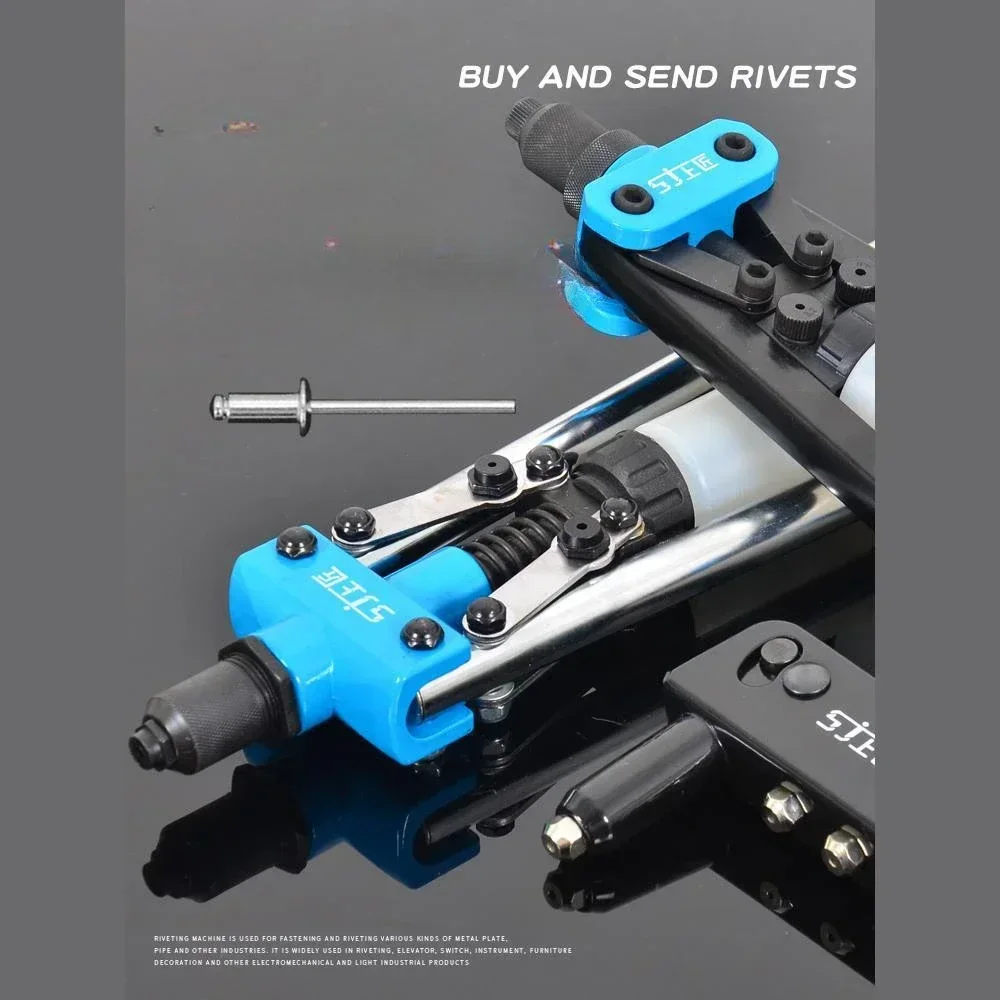 Heavy Duty Hand Riveter Gun with Dual Handles for Effortless Riveting and Pulling C