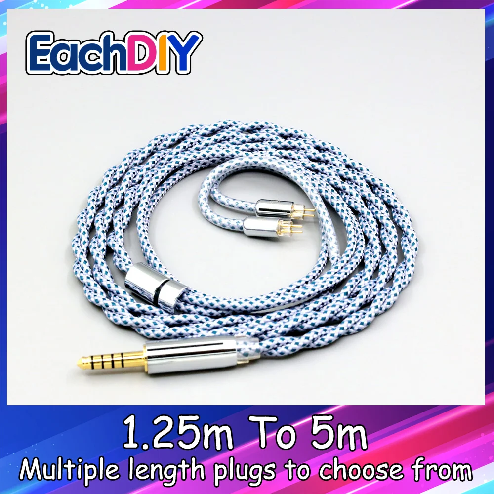 

99% Pure Silver Mix Graphene OCC Shielding Earphone Cable For 0.78mm 2pin IEM W4r UM3X UM3RC JH13 High Step LN008629