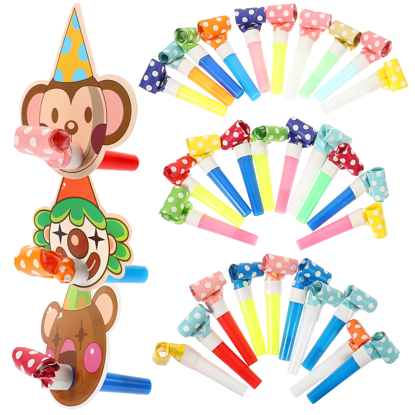 30 pezzi di cartone animato drago che soffia oggetti di scena festa rumore giocattolo rumorosi divertenti per fischietto di carta allegria leader