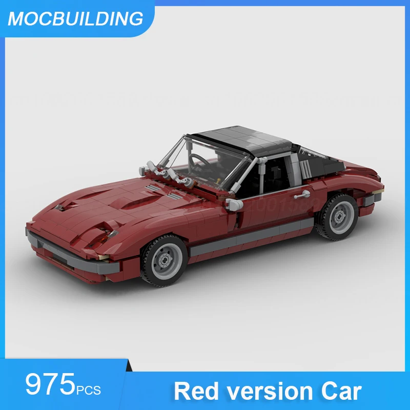 

MOC Building Blocks Red & White Version Car Model DIY Assemble Bricks Transportation City Vehicle Collection Creative Toys Gifts