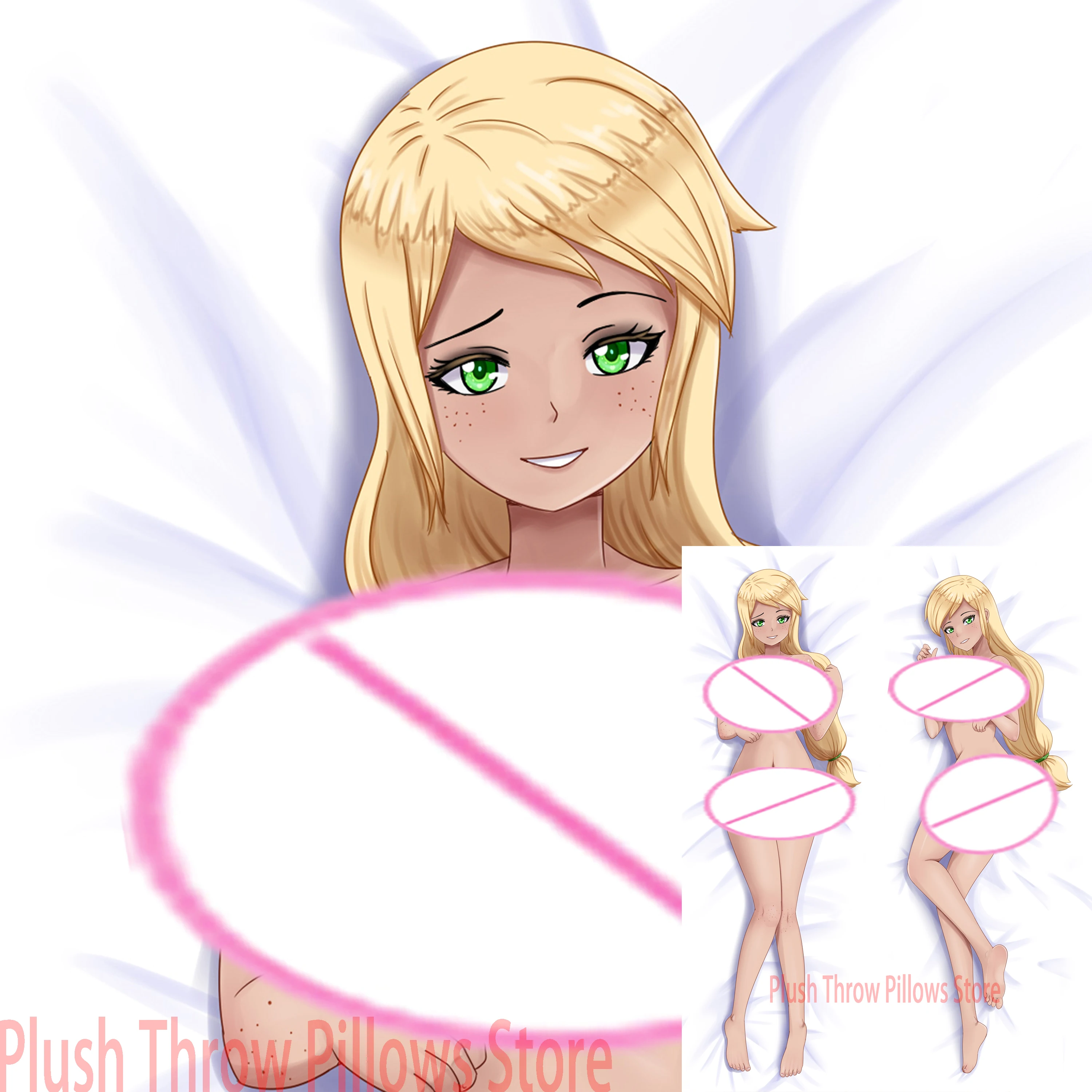 

Dakimakura Anime Pillow Cover, Applejack MLP, Double-Sided Print, Life-Size, Body Pillowcase, Adult
