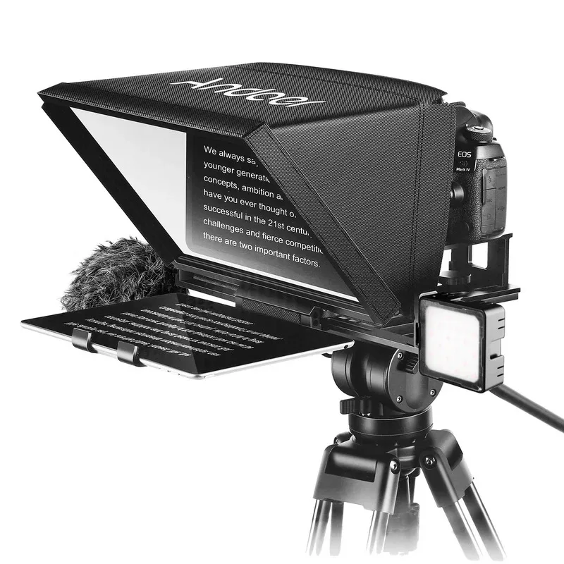 Andoer A12 teleprompter de cámara portátil para cámaras DSLR/sin espejo grabación de vídeo transmisión en vivo entrevista