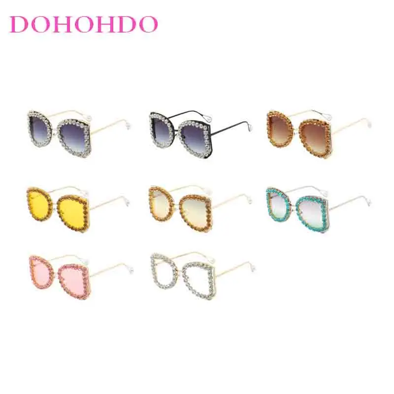 

New Butterfly Style Diamond Encrusted Large Frame High End Luxury Glasses Trendy Women's Large Frame Sunglasses Sunglasses UV400