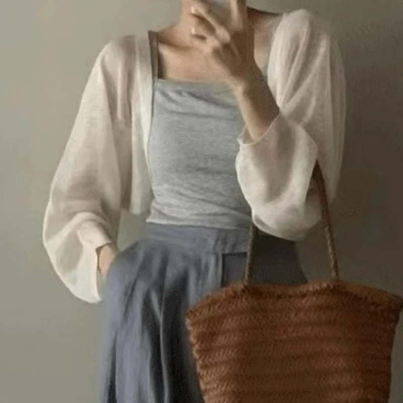 Elegant Ice Silk Sunscreen Cardigan for Women