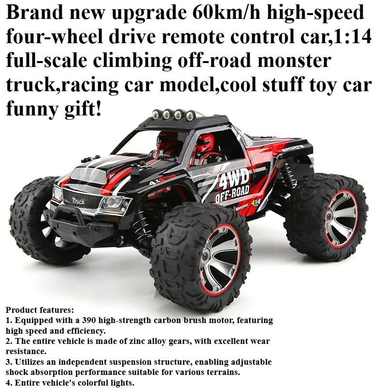 

Cool Stuff Toy Car Funny Gift-60km/h High-speed 4WD Rc Cars for Adults,Remote Control Car,1:14 Off-road Rc Truck,Toys for Kids