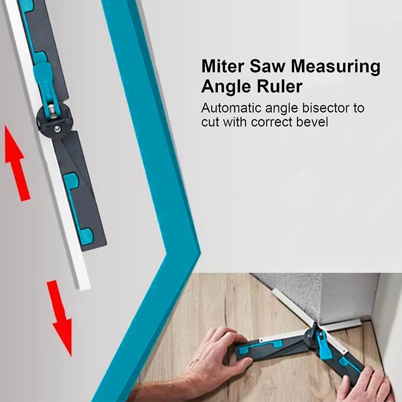 2-In-1 Mitre Measuring Angle Cutting Tool Miter Gauge For Saws Goniometer Angle Ruler