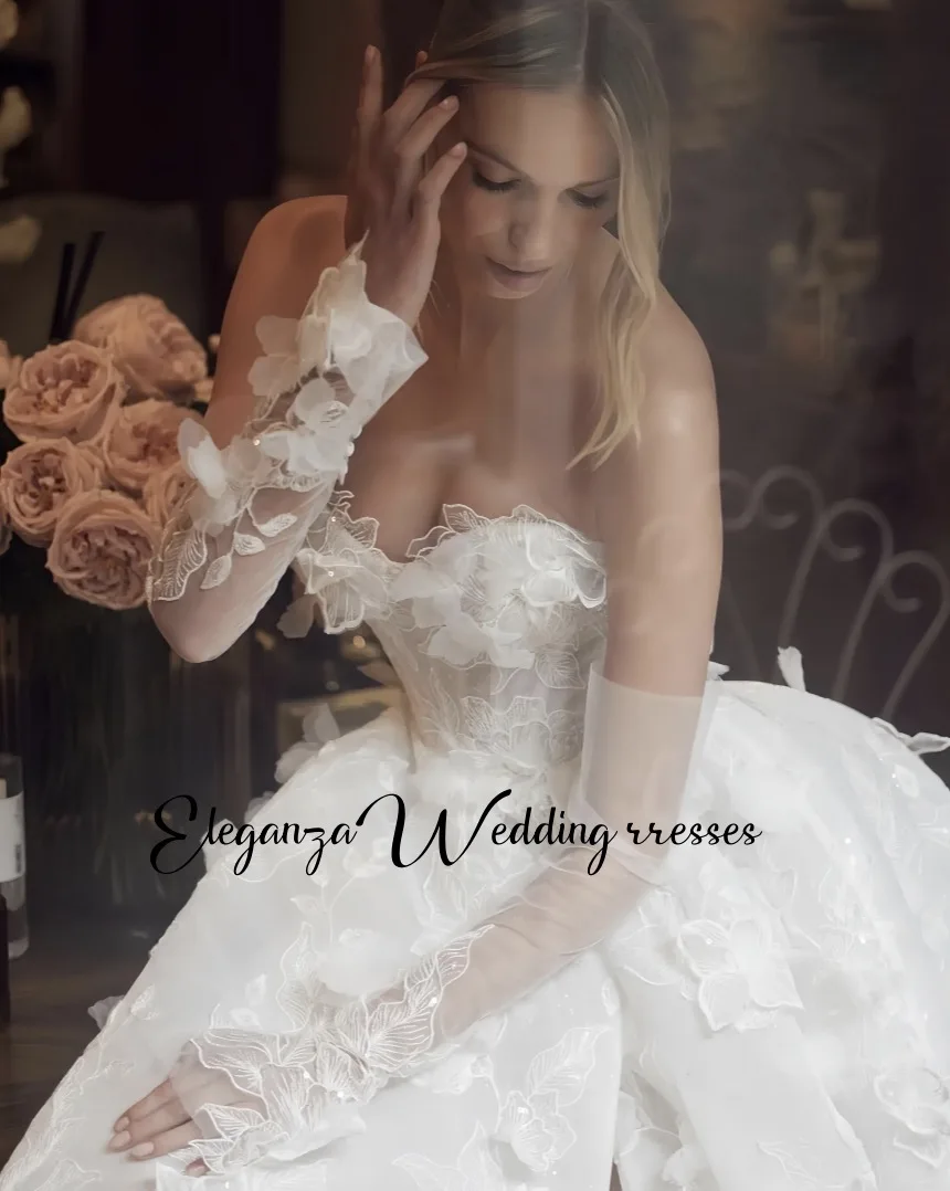 Vestido De Novia De encaje personalizado vestido De baile Manga Larga Noiva Sob Medida Original Mais Vendido Gelinlik Vestidos De Novia