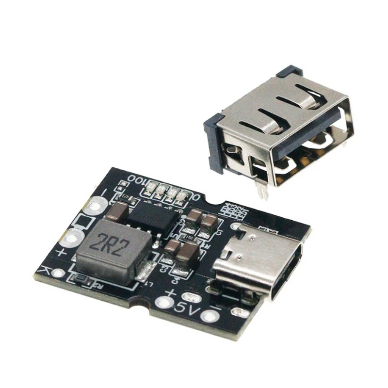 5V 2A 타입-C USB 부스트 컨버터 모듈(LED 디스플레이 포함) 3.7V/4.2V 리튬 이온 배터리 DIY 보조 배터리용 충전 보호 보드