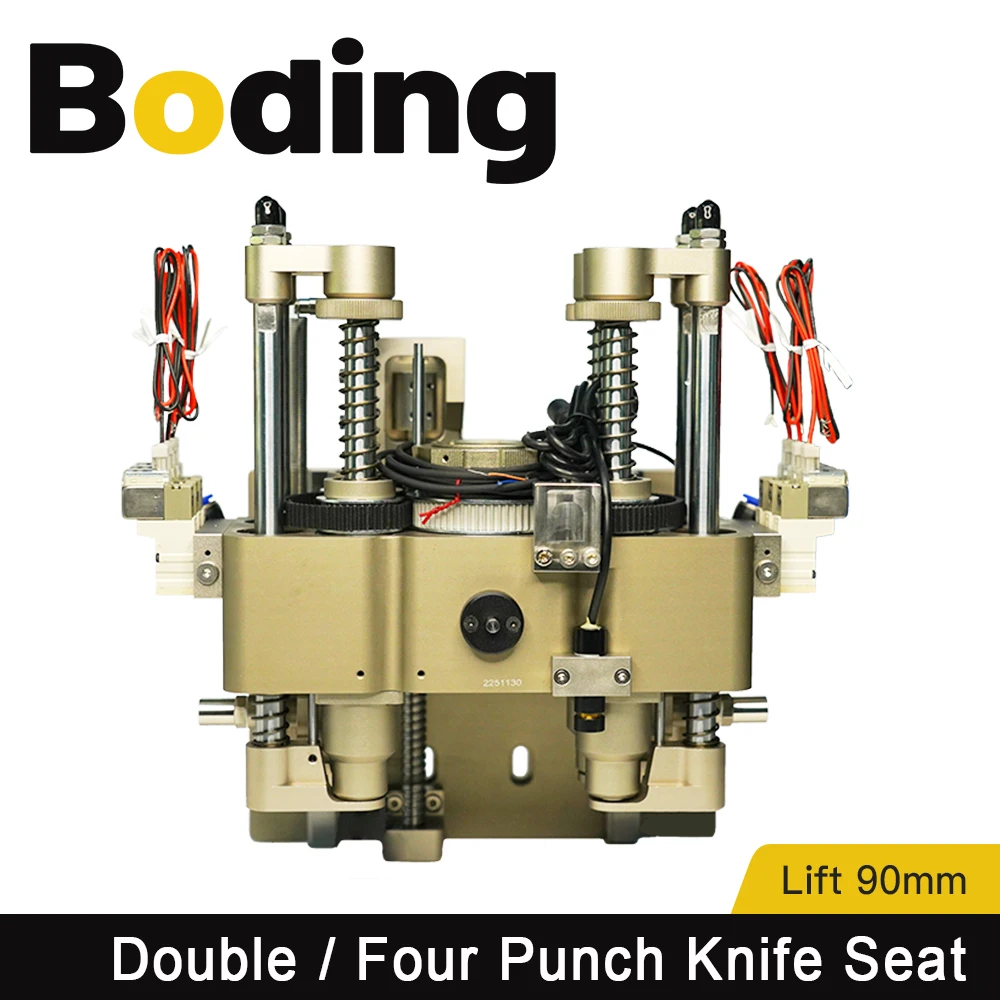 BODING CNC podwójny dziurkacz cztery dziurkacz nóż podnośnik 90mm 24V NPN nie dla CNC wibracyjny wycinarka