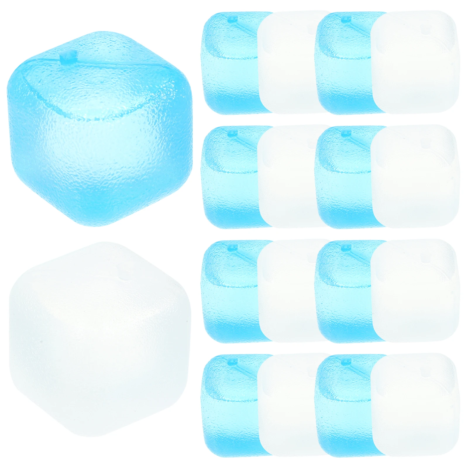 

24Pcs Reusable Ice Cubes Clear Fake Ice Cubes for Whiskey Wine Beverage Cooling Smooth Easy Clean Non-Toxic PP Material