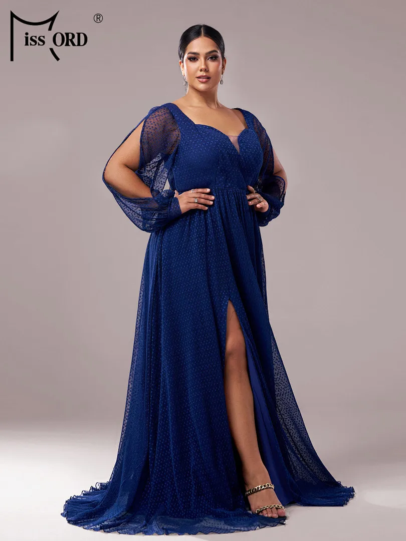 

Missord 2026 Plus Size Elegant A Line Evening Gown Slit Wedding Birthday Party Formal Occasion Graduation Floor Length Dresses