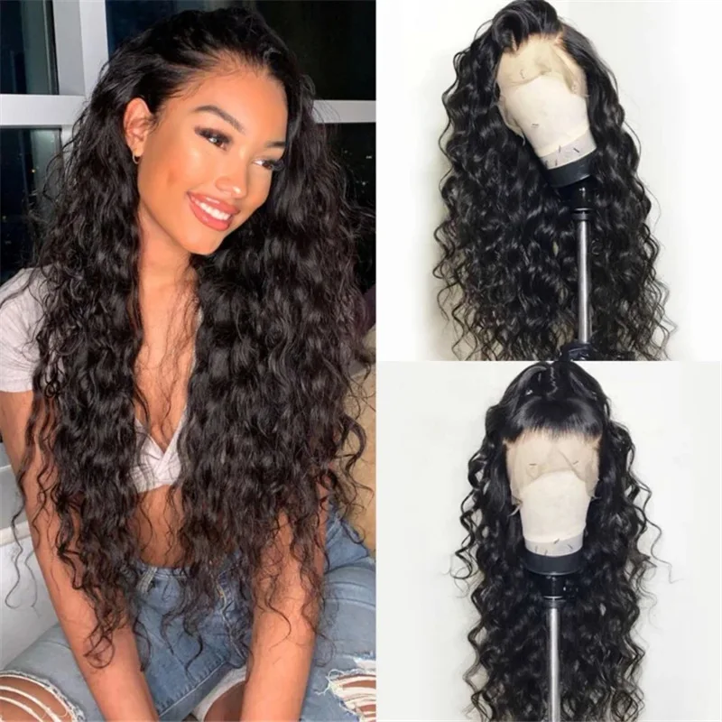 30Inch Long Black Synthetic Wig Kinky Curly Wigs Full Mechanism Cute Hair Wigs Natural Black For Women Daily Wig