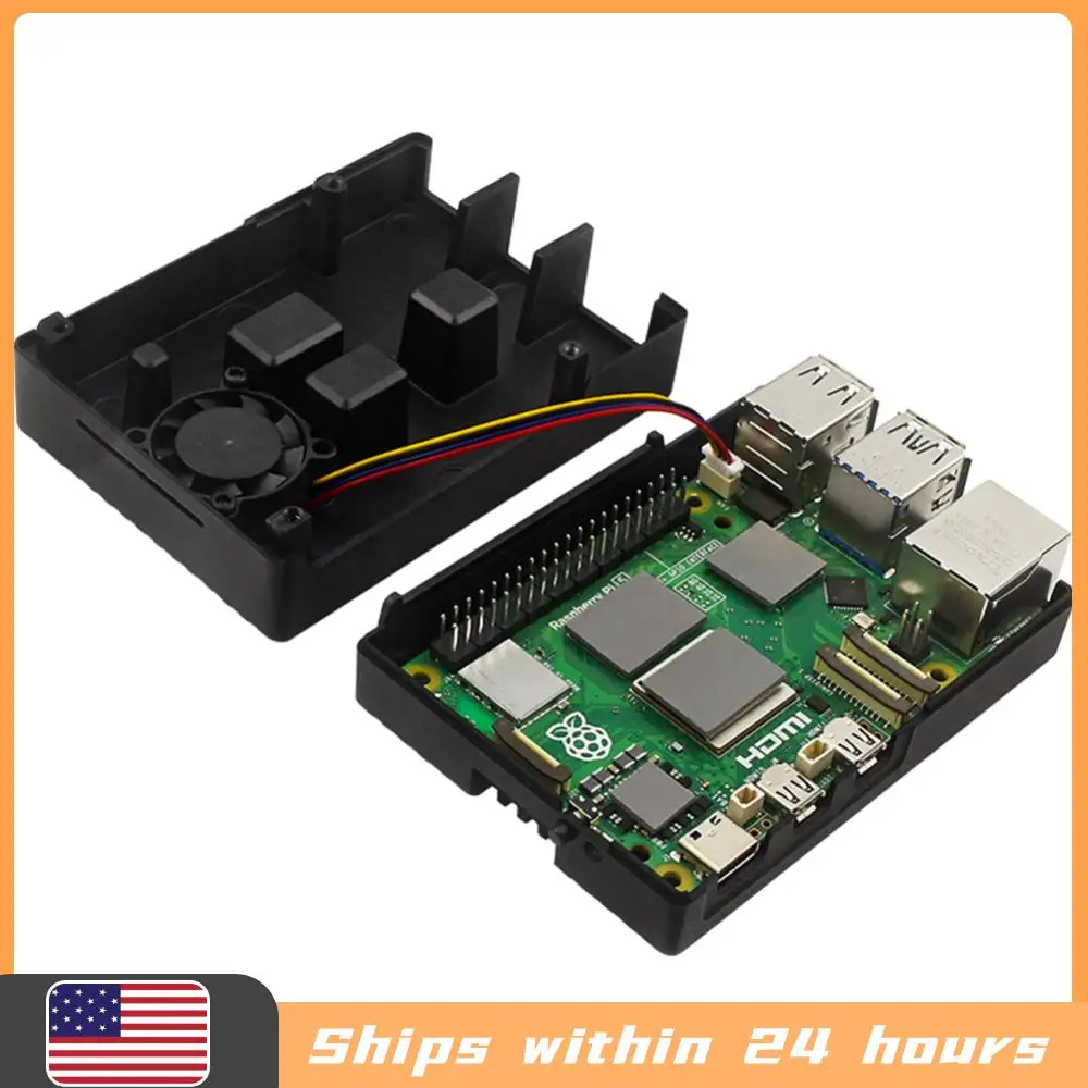 

Металлический корпус с активным охлаждением для Raspberry Pi 5, радиатор с вентилятором, охлаждающий корпус для Raspberry Pi 5