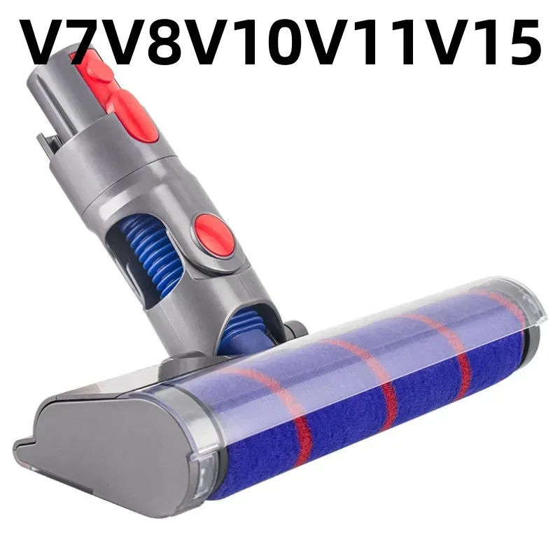 

Brush Head For Dyson V7 V8 V10 V11 V15 Vacuum Cleaner, Soft Roller Brushes with Direct Drive and 4 LED Lights for Hard Floors