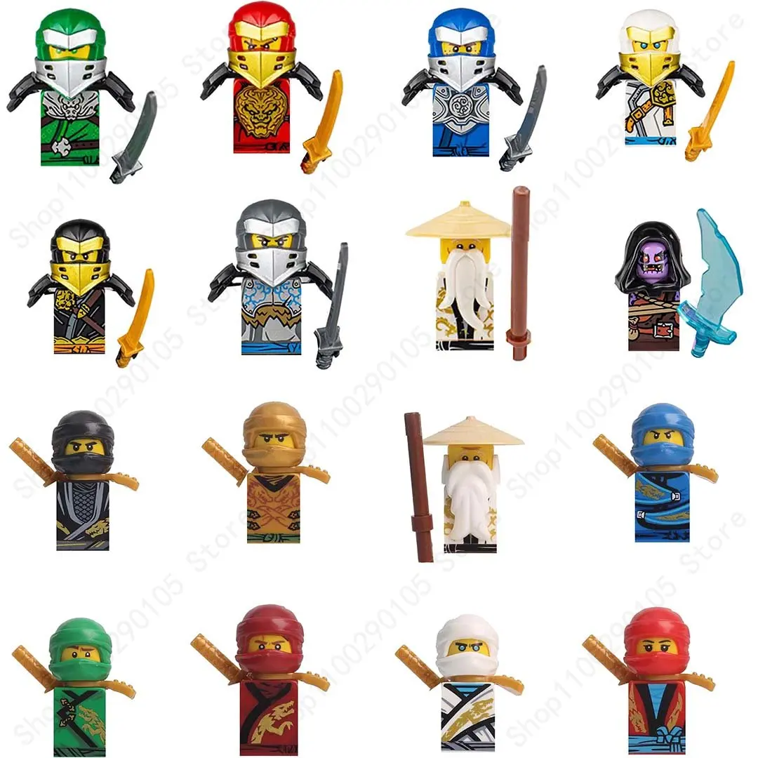 Mini Ninja Bricks Figs Building Blocks Mini Action Toy Figura Jay Zane Kai Cole Skales Snakes Harumi Samurai Anime Movie Toy