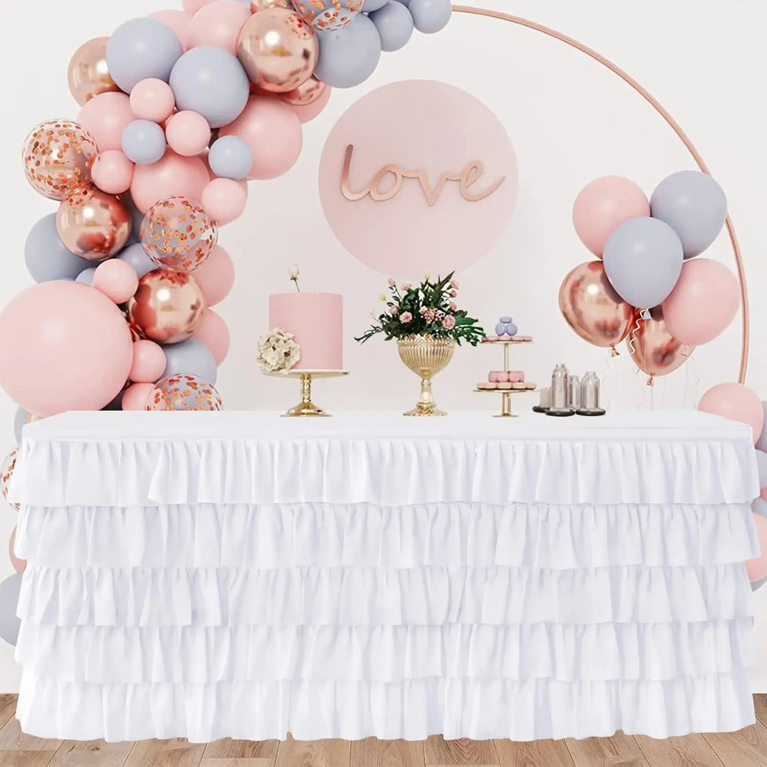 

Tulle Table Skirt for Baby Shower Wedding Tutu Table Skirt for Princess Girls Birthday Party Cake Dessert Table Decorations