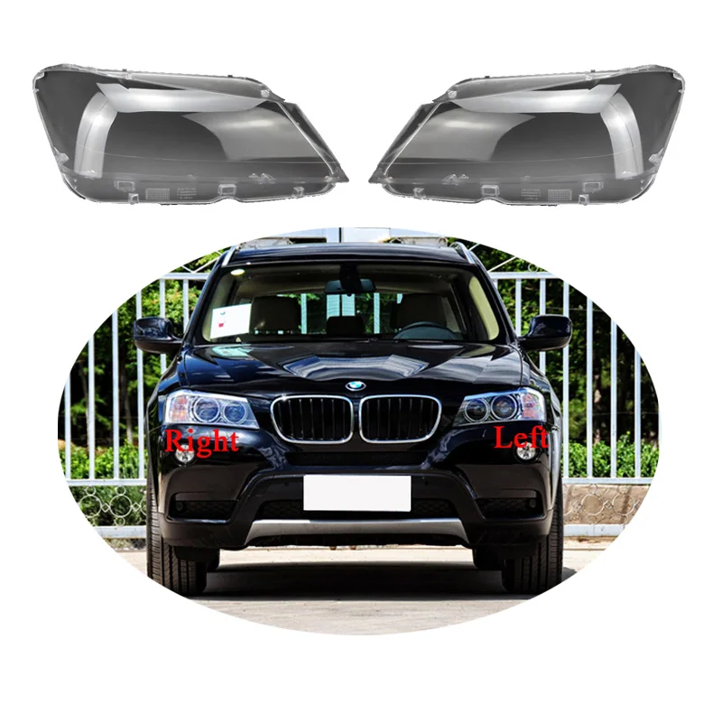 

Для BMW X3 F25 2010 2011 2012 2013 крышка передней фары автомобиля стеклянные фары прозрачный абажур лампа оболочка маски