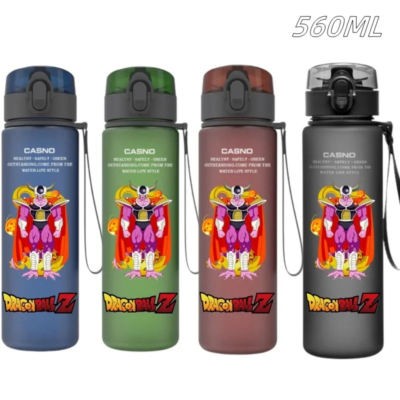 Copo de água portátil anime para crianças, 560ml, Dragon Ball, Vegeta, Son Goku, esportes ao ar livre, grande capacidade, garrafa de plástico, presente