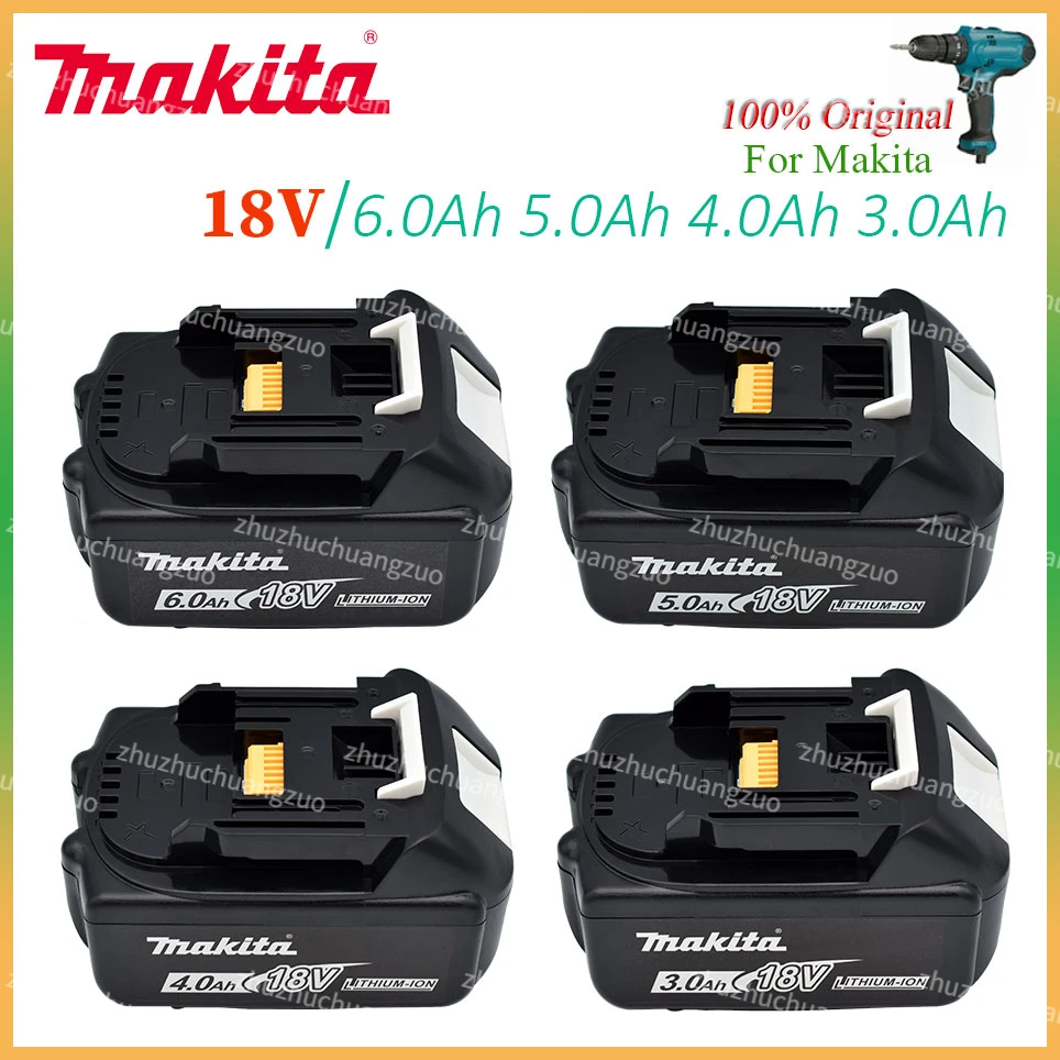 

Makita Original 18V Makita 6.0Ah 5.0Ah Li-Ion Rechargeable Battery 18v drill Replacement Batteries BL1860 BL1830 BL1850 BL1860B