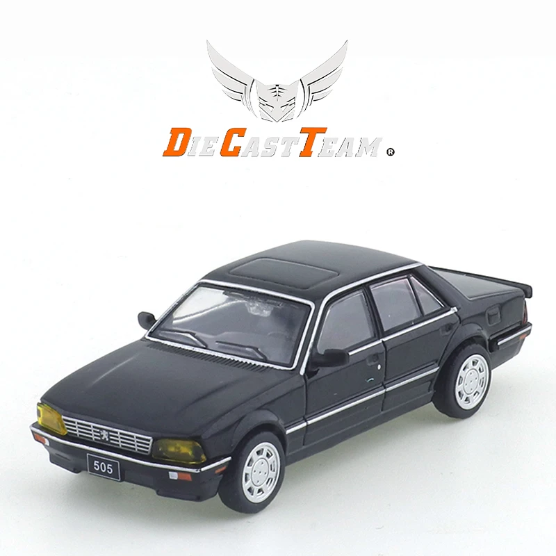 DCT/الظل 1/64 بيجو 505 سيدان نسخة سيارة ألعاب مصنوعة من خليط معدني سيارة دييكاست نموذج معدني للأطفال هدايا عيد الميلاد لعب للأولاد