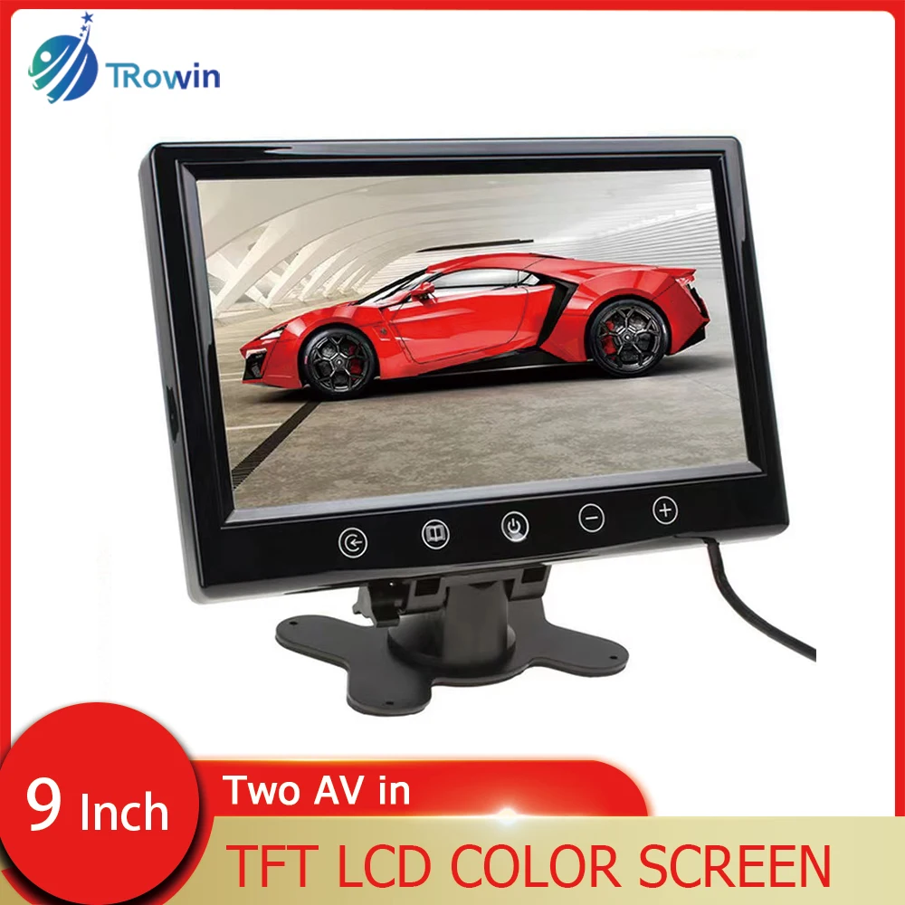 

Ips 9 Inch Tft Lcd Digital Screen Car Monitor 2 way Radio Input For Reverse Rear View Camera Automotive Electronic