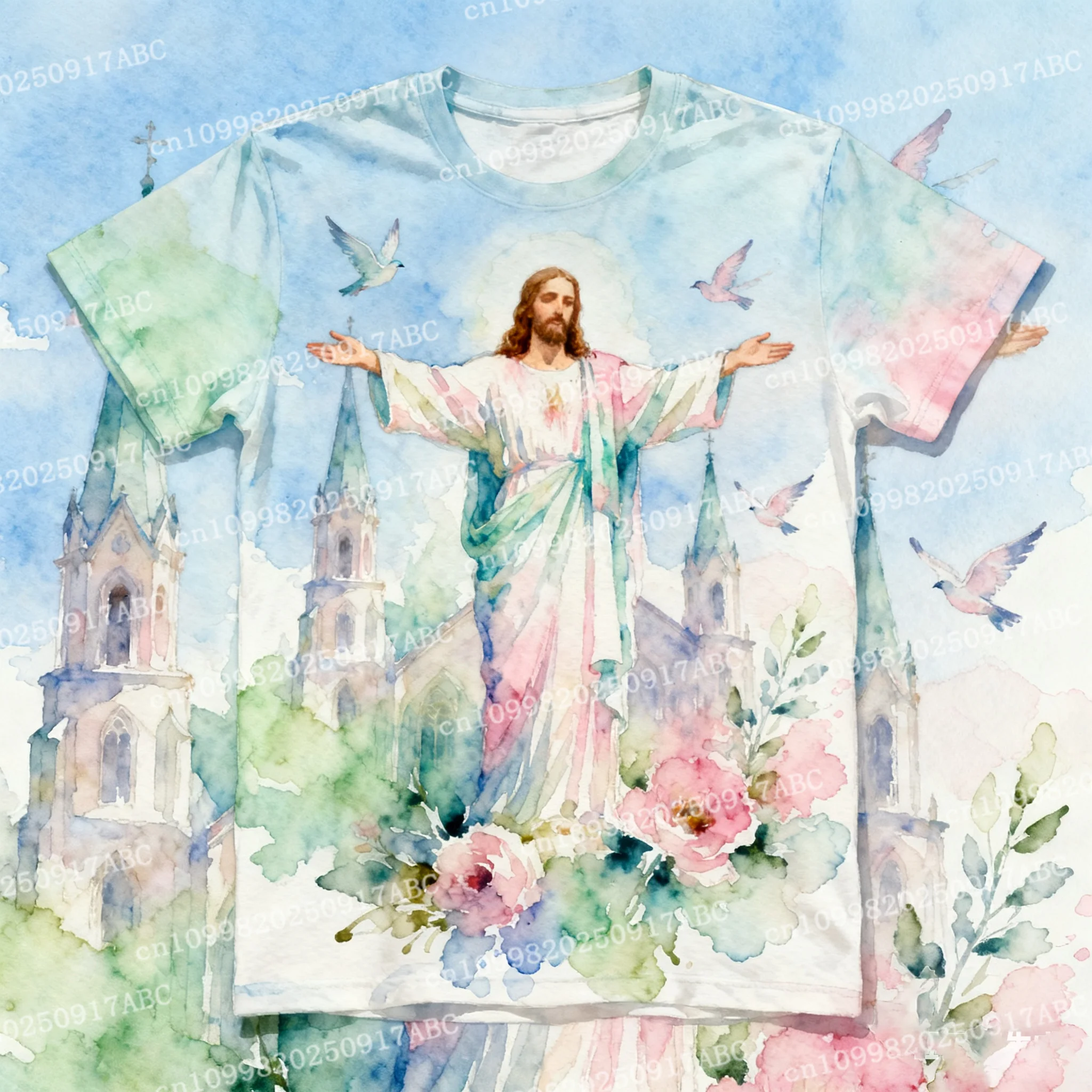 الصيف الرجال Jerser التدريب الأعلى طبعة خاصة يسوع الكبار الأطفال في الهواء الطلقJerser المرأة تي شيرت Y2k الرياضة طفل تي شيرت